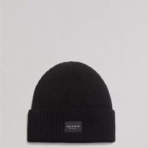 rag & bone Black Knit Beanie